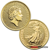 Moneda de oro Britannia de 1 onza 2021